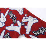 Men Sweater Cartoon Rabbit Brocade Sweater Men's Pullover Long Sleeve