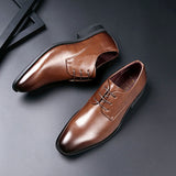 Men's Dress Shoes Classic Leather Oxfords Casual Cushioned Loafer Simple Business Leather Shoes Men's Casual Formal Wear Men's Shoes