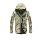 Camofire Jacket Men's Shell Jacket Winter Hooded Breathable Camouflage