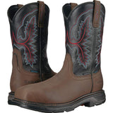 Justin Yellowstone Boots Winter Martin Boots Men'S Zipper Brown Round Toe Boots