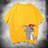 Tom And Jerry T Shirt Cat And Mouse Short Sleeve Printed Loose