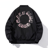 Varsity Jacket Solid Color Thin Embroidery