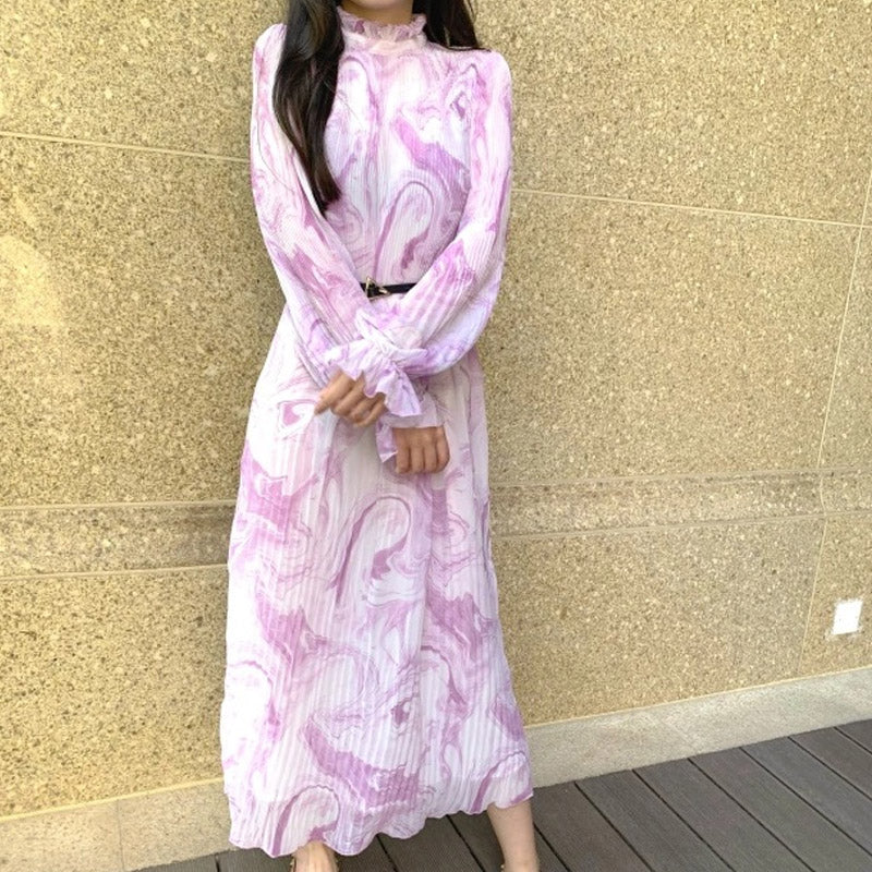 MIDI Mauve Wrap Dress Spring/Summer Mini Purple Loose Women's Dress