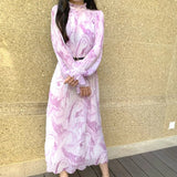 MIDI Mauve Wrap Dress Spring/Summer Mini Purple Loose Women's Dress