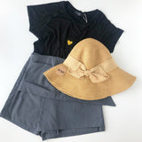 Straw Hat Spring/Summer Bowknot Beach Bucket Hat Women