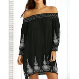 Beth Dutton Bohemian Dress Summer Spring Midi Dress Embroidered Black Dress