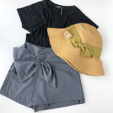 Straw Hat Spring/Summer Bowknot Beach Bucket Hat Women