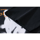 Off White T Shirt Spring/Summer Graffiti Short Sleeve Ow Hand Spray Arrow Print Tshirt Cotton Owt