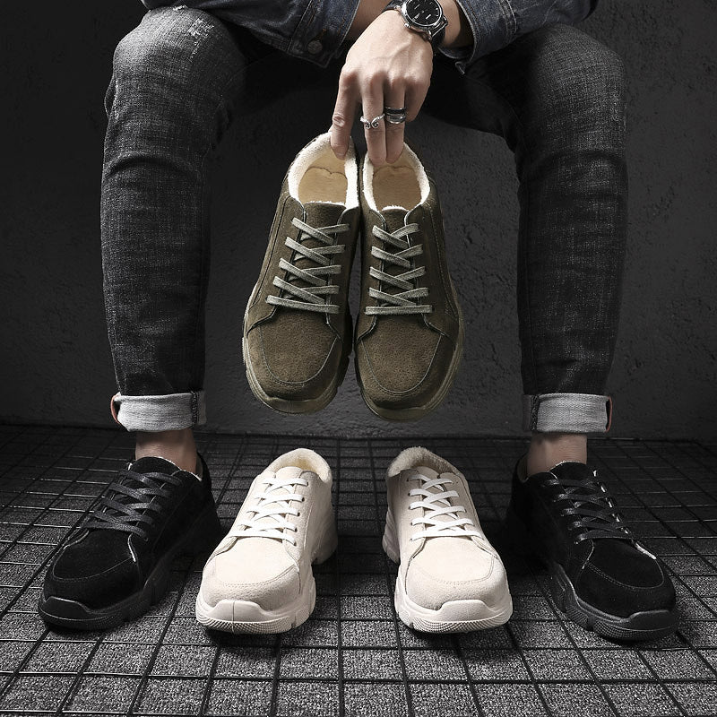 Men Sneakers Men Walking Shoes For Jogging Breathable Lightweight Shoes Casual Retro Men's Shoes Trendy Autumn and Winter Velvet Warm Men's Shoes