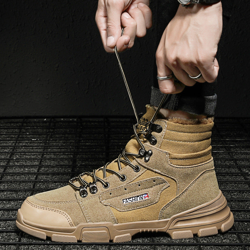 Men's Boots Work Boot Men Casual Hiking Boots Men's Shoes Mid-Top Ankle Boots Outdoor Casual Sports Shoes