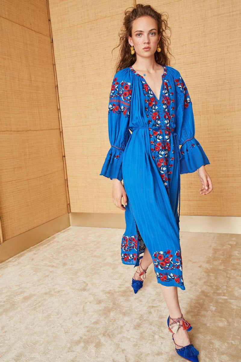 Beth Dutton Bohemian Dress Winter Autumn Midi Dresses Long Tassel Dress