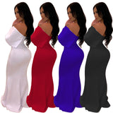Skin Tight Long Dresses Sexy Backless Knitted Dress
