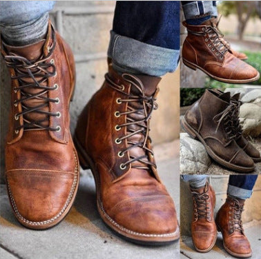 Yellowstone Cowboy Boots Vintage Riveted Short Boots Women'S Shoes Plus Size