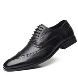 Men's Dress Shoes Classic Leather Oxfords Casual Cushioned Loafer Spring Men's plus Size Formal Wear Leather Shoes Fashion Men's Shoes