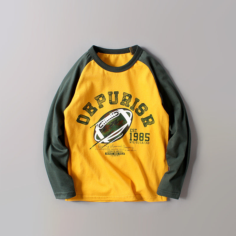 Children Long Sleeve Shirts Autumn Boy Long Sleeve Printed Long Sleeve