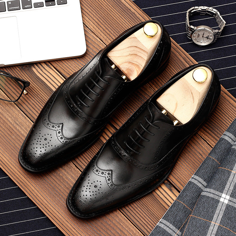 Men's Dress Shoes Classic Leather Oxfords Casual Cushioned Loafer Men Leather Shoes Business Casual Leather Shoes