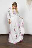 Beth Dutton Bohemian Dress Winter Autumn Maxi Dresses Embroidered Split Elegant Dress