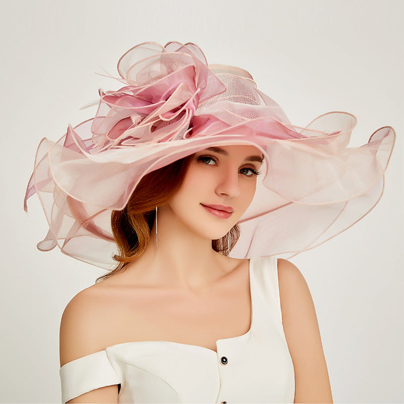 Big Hats Fashion Women's Multi-Color Hat Elegant Personality Spring and Summer Outer Sun Hat