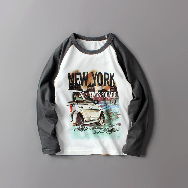 Children Long Sleeve Shirts Spring Children's Clothing Printing