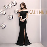 Burgundy Dress Formal Evening Dress Women's Fashionable Elegant Sexy Fishtail Dress
