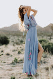 Beth Dutton Bohemian Dress Winter Autumn Maxi Dresses Embroidered Split Elegant Dress