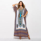 Gypsy Style Dresses South American Style Printed Casual Fashion Robe