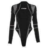 Jumpsuits Summer New Women's Sexy Mesh Floral Print Long-Sleeved Jumpsuit