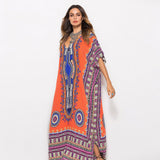 Gypsy Style Dresses South American Style Printed Casual Fashion Robe