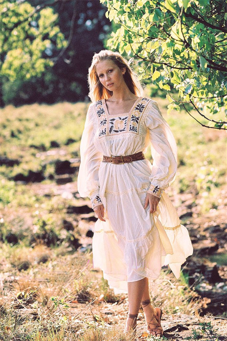 Beth Dutton Bohemian Dress Winter Autumn Midi Dresses Robe Dress Shirt