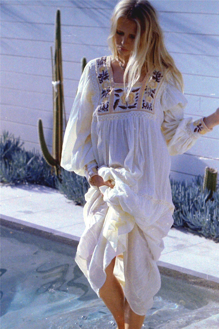 Beth Dutton Bohemian Dress Winter Autumn Midi Dresses Robe Dress Shirt