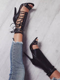 Nude Strappy Heels Summer High Heel Sandals Stiletto Women's Shoes