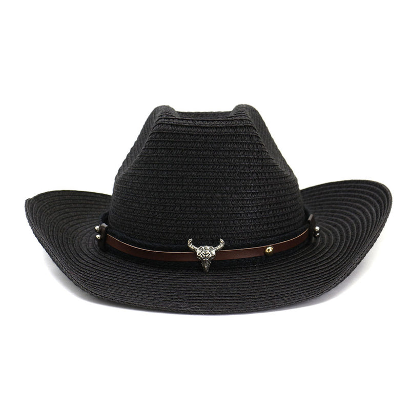 Black Cowboy Hat Top Hat Outdoor Seaside Beach Hat Sun Protection Sun Hat