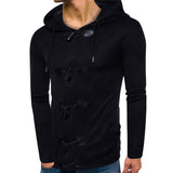 Baja Hoodie Horn Button Thickened Sweater Sweater