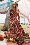 Gypsy Style Dresses Bohemian Printed Maxi Dress