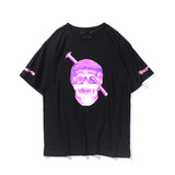 Skull T Shirt Big V Fluorescent Skull