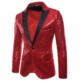 Men Prom Outfits Dress Gold Sequins