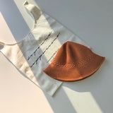 Straw Hat Spring and Summer Bucket Hat Breathable Knitted Sun-Shade Fisherman Hat Women