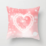 Valentine's Day Pillow Covers 4 Piece Random Styles Together, Peach Skin Fabric Sofa Cushion Cover Love Cushion