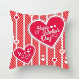 Valentine's Day Pillow Covers 4 Piece Random Styles Together, Peach Skin Fabric Sofa Cushion Cover Love Cushion