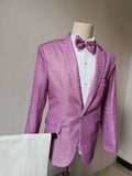 Black Tie Attire Bright Silk Suit Cover Fake Pocket Slim Fit