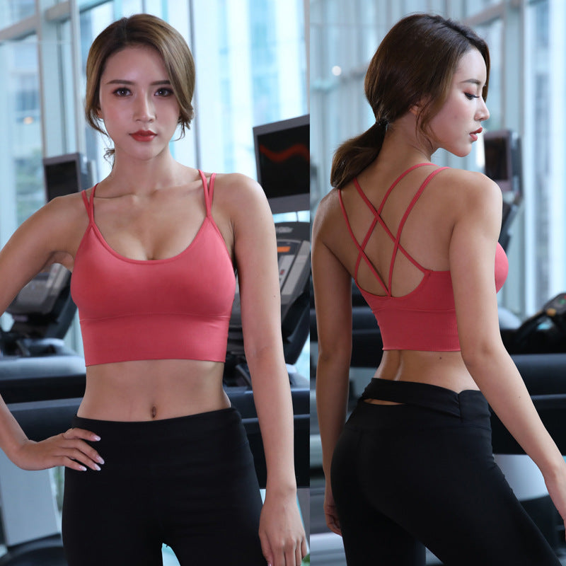 Underwear for Sweating Thin Strap Crossing Beauty Back Yoga Sports Bra