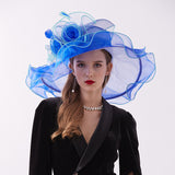 Big Hats Fashion Women's Elegant and Elegant off-the-Face-Hat Spring and Summer