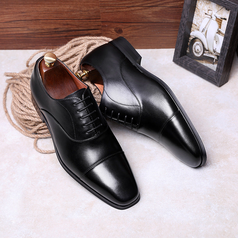 Men's Dress Shoes Classic Leather Oxfords Casual Cushioned Loafer Men's Leather Shoes Business Leather Shoes