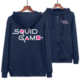 Squid Game Costume Squid Game Pattern Printing Men's and Women's Loose Zip Sweater