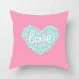Valentine's Day Pillow Covers 4 Piece Random Styles Together, Peach Skin Fabric Sofa Cushion Cover Love Cushion