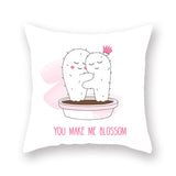 Valentine's Day Pillow Covers 4 Piece Random Styles Together, Peach Peel Printing Car Sofa Pillow Back Cushion/Seat Cushion