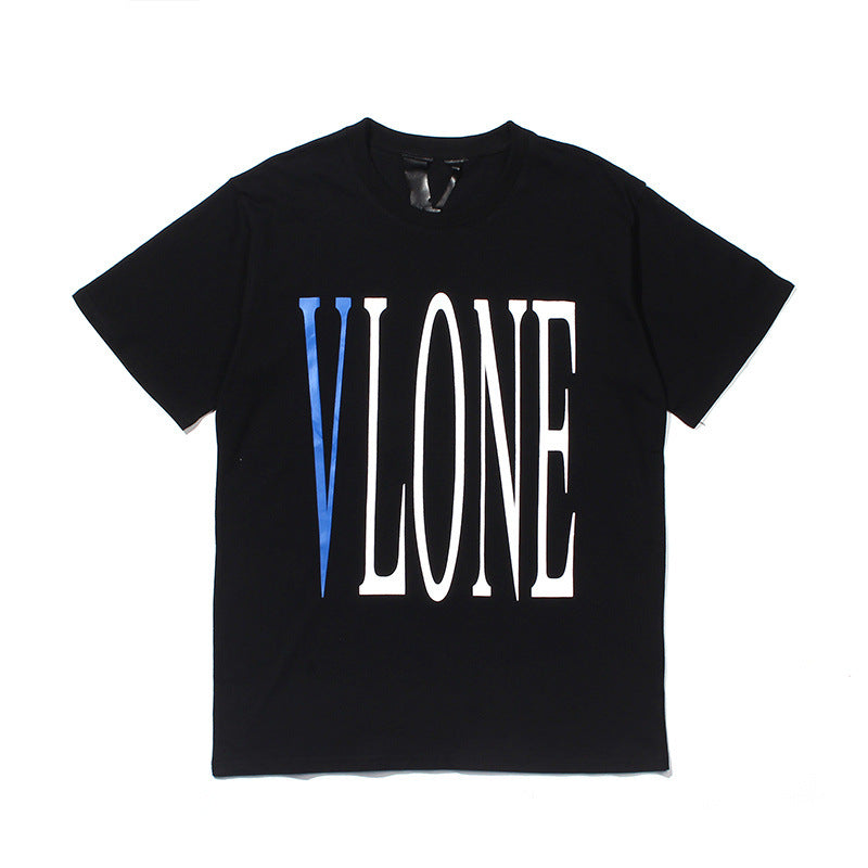 Vlone Snake T Shirt Summer Men'S Big V Python Printed Casual Short-Sleeved T-Shirt