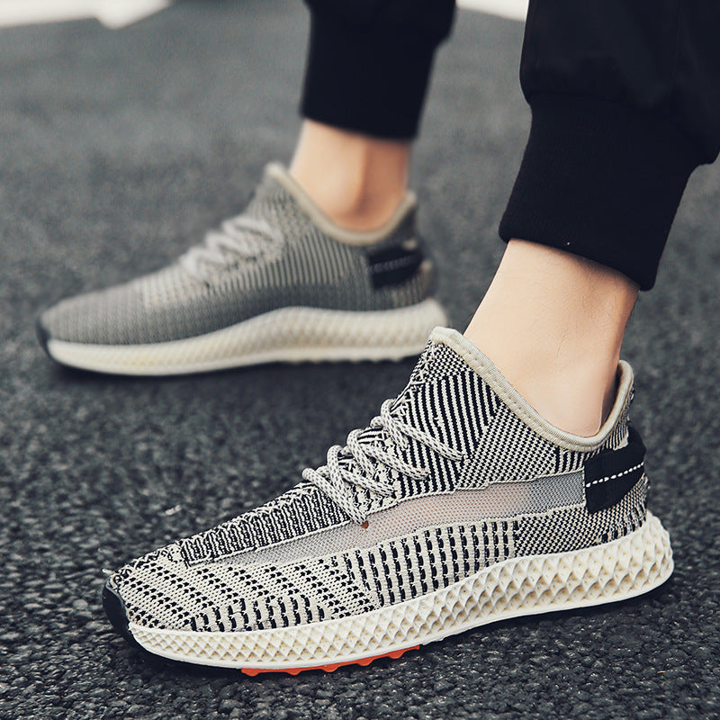Men Sneakers Men Walking Shoes for Jogging Breathable Lightweight Shoes Spring Flying Woven Breathable Men's Sports Leisure