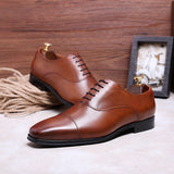 Men's Dress Shoes Classic Leather Oxfords Casual Cushioned Loafer Men's Leather Shoes Business Leather Shoes