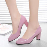 Nude Block Heels Spring Summer Women's Shoes High Heels Wedding Shoes